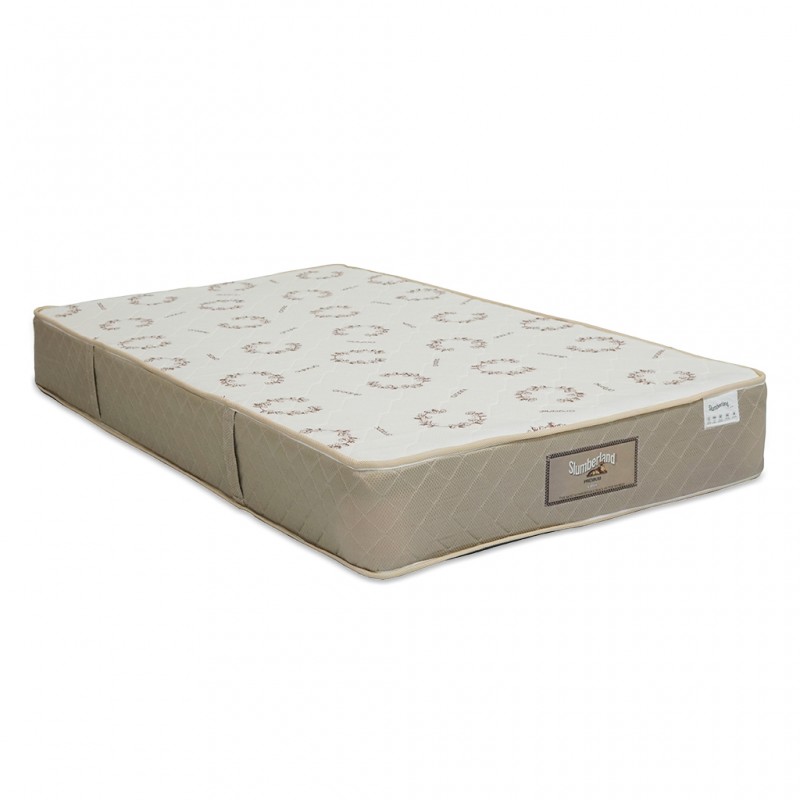 Slumberland Premium Latex Single 107x190 cm Microquiled White & Brown