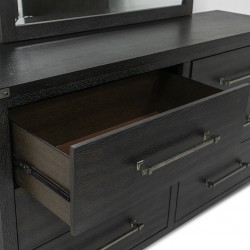 California Dressing Table With Mirror Dark Brown