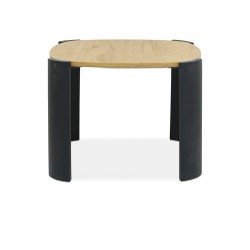 Laura Square Coffee Table Metal & Mdf Brown & Black