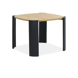 Laura Square Coffee Table Metal & Mdf Brown & Black