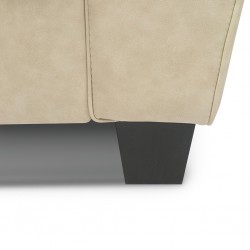 Bella Sofa Corner in Stone Col Leather Gel