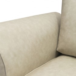Bella Sofa Corner in Stone Col Leather Gel