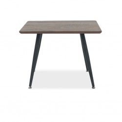 Lewis Square Coffee Table Metal & MDF Walnut