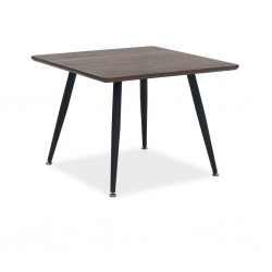 Lewis Square Coffee Table Metal & MDF Walnut