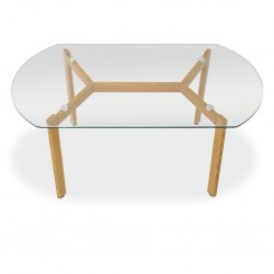 Flex Coffee Table Metal & Transparent Glass