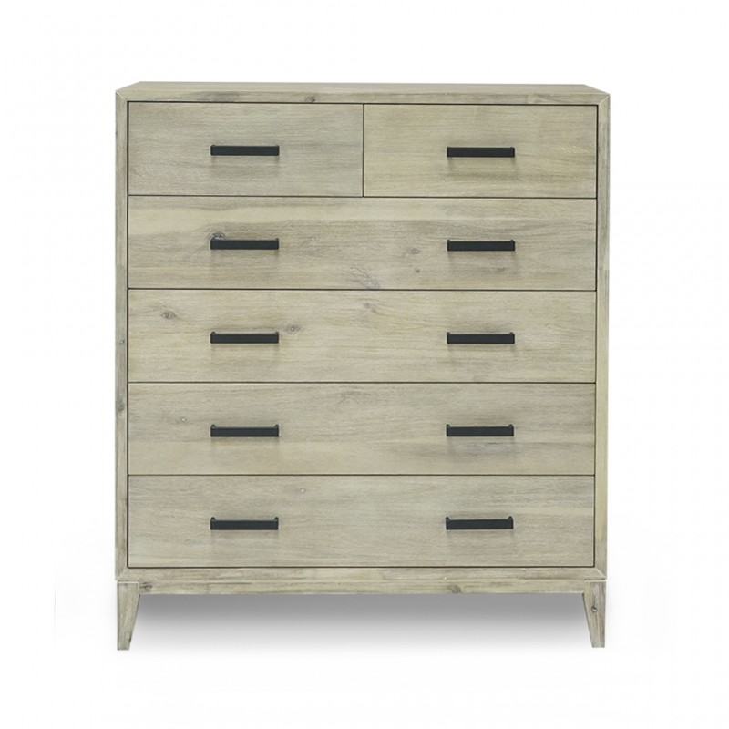 Brisbane Chest of 6 Drawers Brushed Acacia