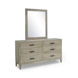 Brisbane Dressing Table With Mirror Brushed Acacia