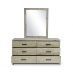 Brisbane Dressing Table With Mirror Brushed Acacia