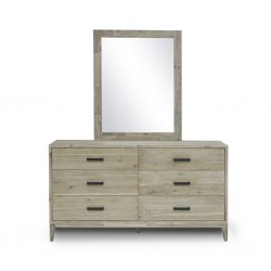 Brisbane Dressing Table With Mirror Brushed Acacia