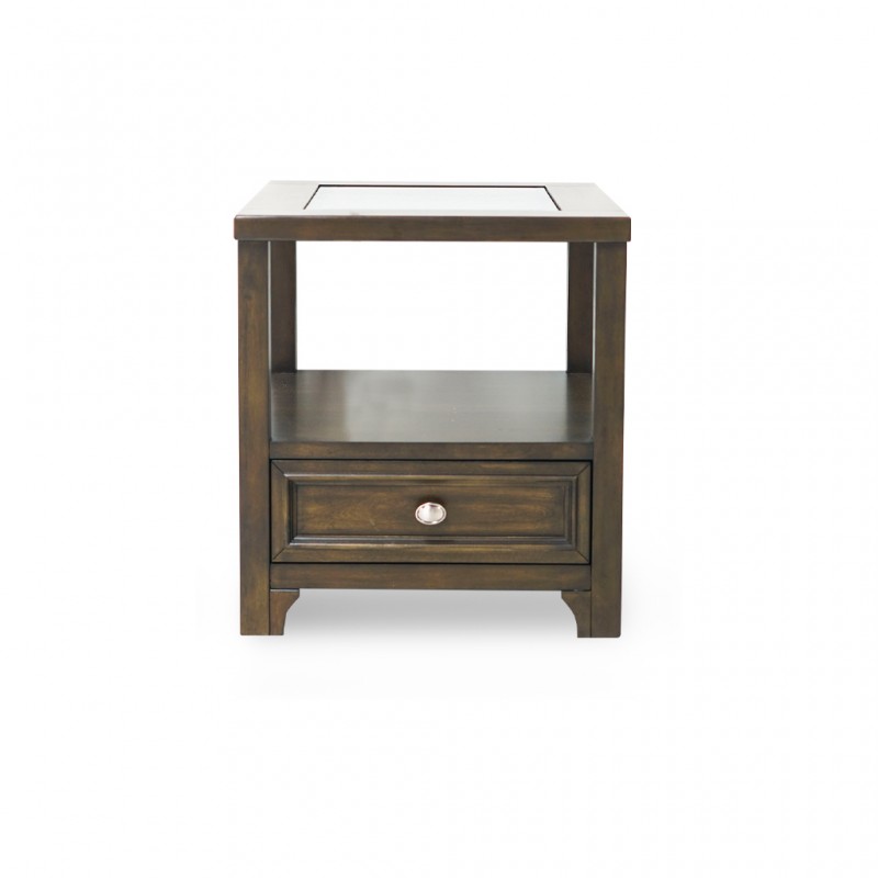 Plumeria Side Table Charcoal Brown