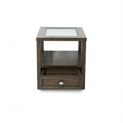 Plumeria Side Table Charcoal Brown