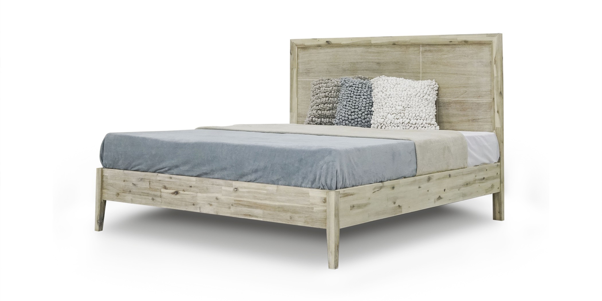 Brisbane Bed 180x 200 cm in Brushed Acacia