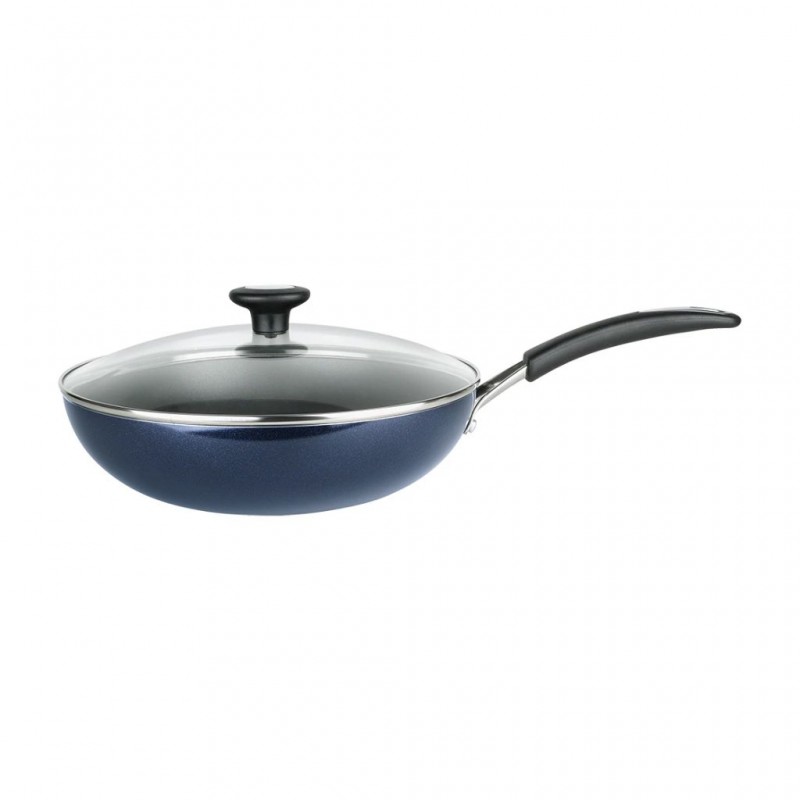 Meyer 13823 Radiance 30cm / 12" Blue Covered Stirfry