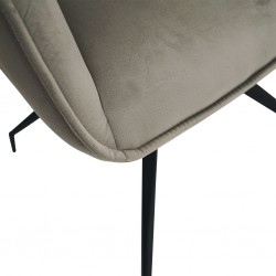 Elvas Dining Chair Light Brown Velvet