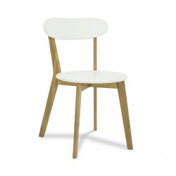 Fjord Dining Chair Oak and White