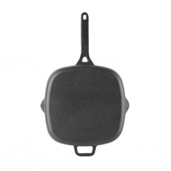 Meyer 47763 Pre-Seasoned Cast Iron 25cm Blk Grill Pan