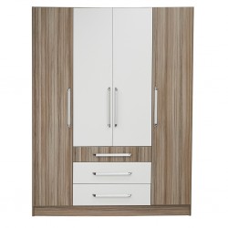 Latonia Wardrobe 4 Doors Swan & White