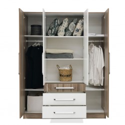 Latonia Wardrobe 4 Doors Swan & White