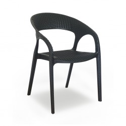 Stacking Chair COUXL803 Black Plastic