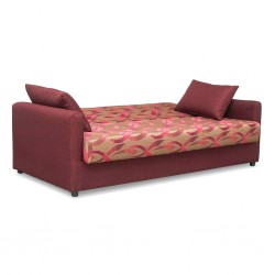 Amy Sofa Bed Purple Col Polyester Fabric