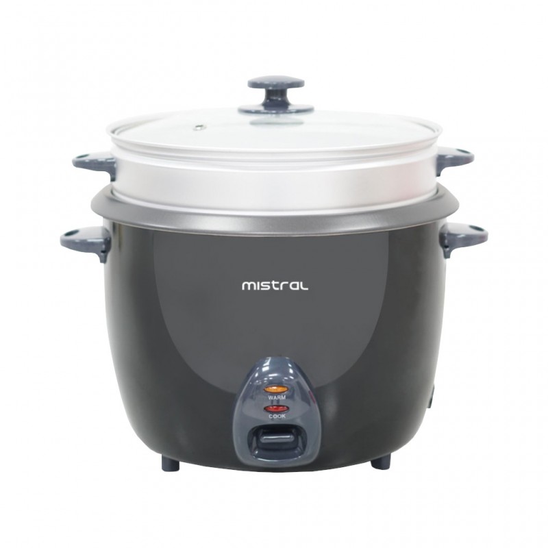 Mistral MRC280BS 2.8L Black Rice Cooker With Steamer