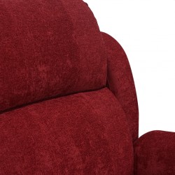 Sabella Recliner Cranberry Color Fabric