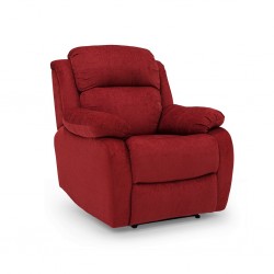 Sabella Recliner Cranberry Color Fabric