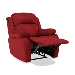 Sabella Recliner Cranberry Color Fabric