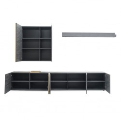 Venus Tv Unit With 2 Doors Titanio