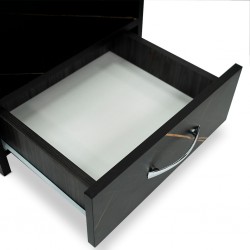 Florence Night Table With 1 Drawer Black Flake