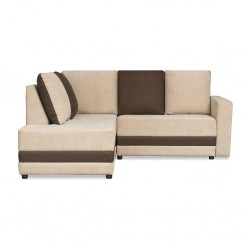 Oslo LHF Chaise+RHF 2S Beige/Brown Fabric