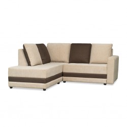 Oslo LHF Chaise+RHF 2S Beige/Brown Fabric