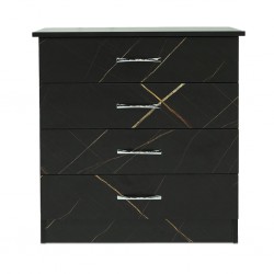 Florence Chest Of Drawer With 4 Drawers Black Flake