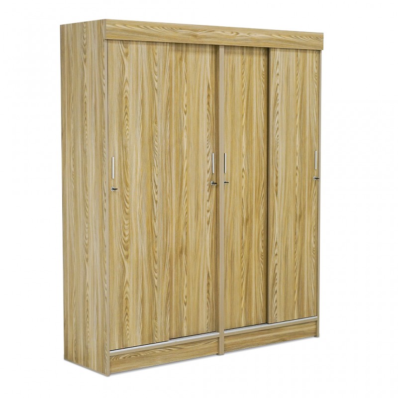 Ralene Sliding Wardrobe 4 Doors In Melamine MDF