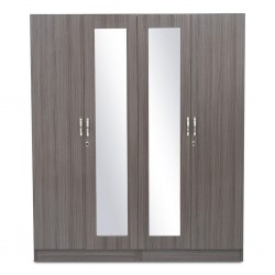 Swan Wardrobe 4 Doors MDF Pirple Oak