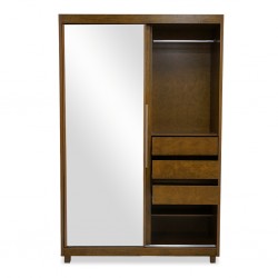 Royale Wardrobe 2 Doors Brown With Door Mirror