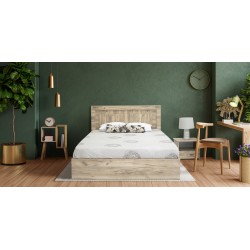 Colton Bed 150x190 cm MDF Grey Oak