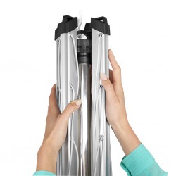 Brabantia 310768 Metallic Grey 40m + Concrete Tube Topspinner 5YW "O"