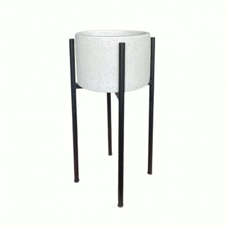 Govuva M Pot White Terrazzo Cement Govuva M Pot White Terrazzo Cement