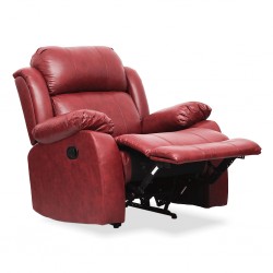 Vercelli Single Recliner in Red Leather Gel