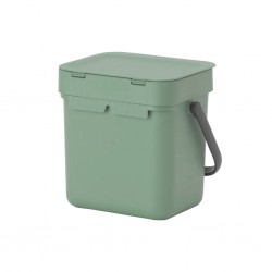 Brabantia 129865 3L Fir Green Sort & Go Waste Bin 5YW "O"