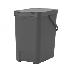 Brabantia 129940 25L Grey Sort & Go Waste Bin 10YW "O"