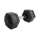 Black Rubber Hex Dumbbell Set 20kg