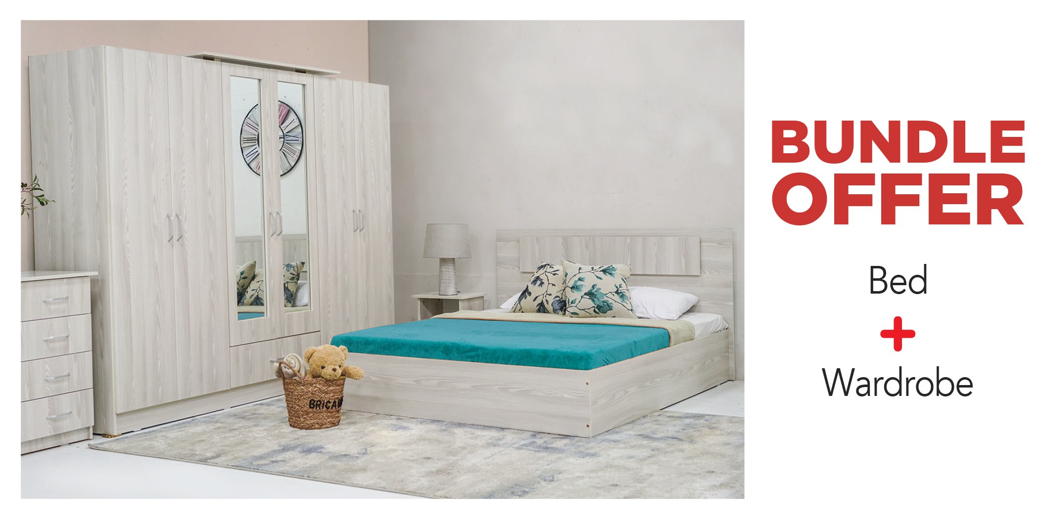 Grace Bed & Wardrobe