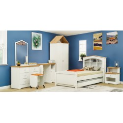 Alexandra Bedroom Set 90X190 cm White & Beige Oak