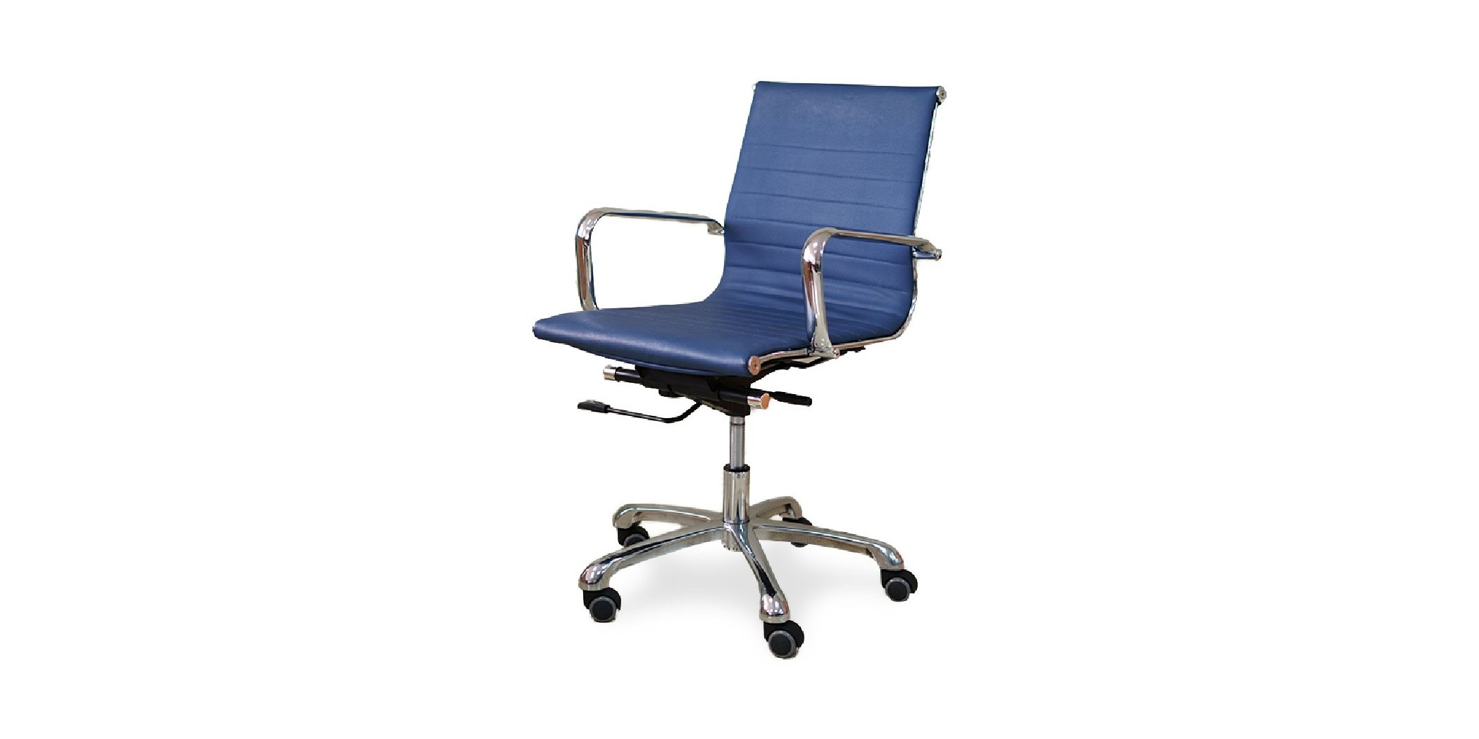 Nelia Medium Back Office Chair Executive Semi Leather  Model ALU 03