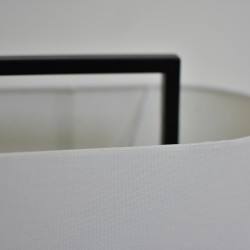 Table Lamp Metal Dark Wood Finish