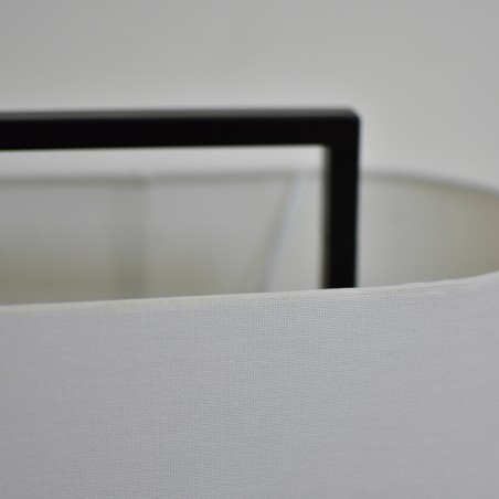 Table Lamp Metal Dark Wood Finish