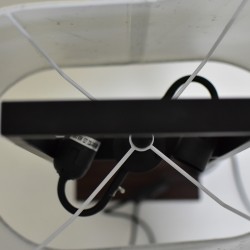 Table Lamp Metal Dark Wood Finish
