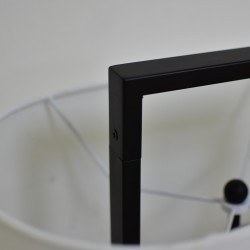 Table Lamp Metal Dark Wood Finish